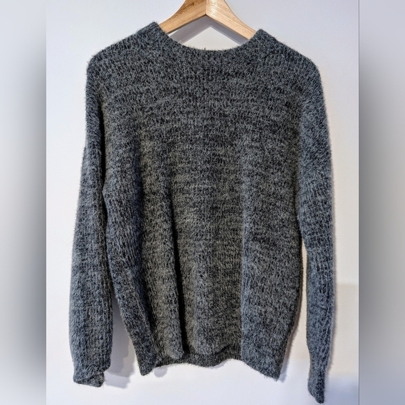 French Connection Sweaters - French Connection Rufina Knit Crew Neck Sweater Gray M Quiet Luxury Cozy